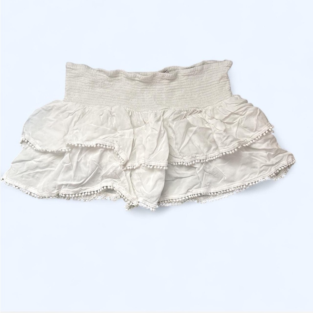 Victoria's Secret white ruffle mini skirt